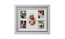 กรอบรูปสีขาวตัดเจาะแมทใส่ภาพเด็ก